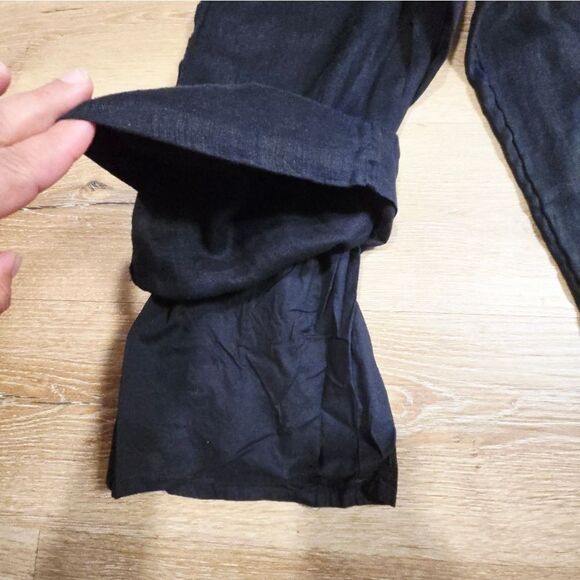 C&C California Black Wide Leg Pants with Elastic Waistband - Picture 4 of 13